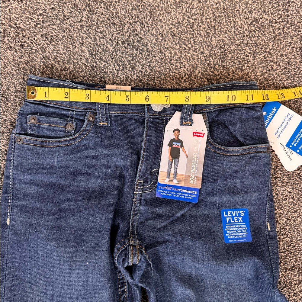 Levi's Kids 502 Flex Strong Performance Blue Jeans NWTS Size 7Regular - Picture 8 of 10